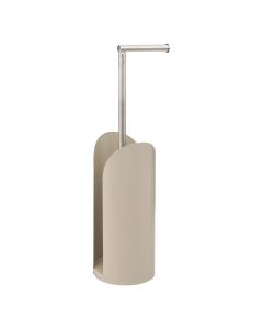 Toilet paper holder, metal/plastic, beige/chrome, 15x15xH59cm