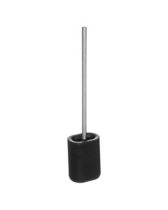 Toilet brush holder, Siliflex, steel/stainless steel/polypropylene, black, 11.4x7.7xH52.5 cm