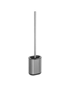 Toilet brush holder, Siliflex, steel/stainless steel/polypropylene, silver, 11.4x7.7xH52.5 cm
