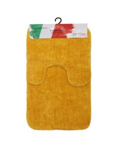 Bath mat, set of 2, microfiber, yellow, 50x48cm; 80x48 cm