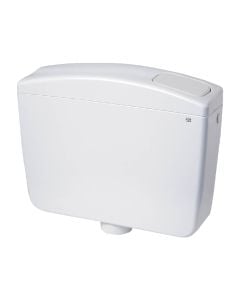 Plastic toilet seat, Plus1, with 1 button, white, 6-10l