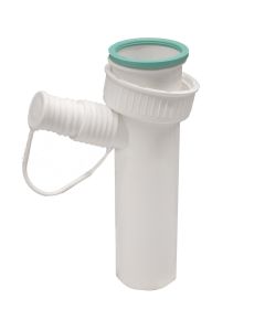 Extension tube for connecting the dishwasher, polypropylene, white, Ø40x1/1/2''