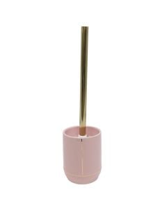 Toilet brush holder, ceramic, pink, 12xH39 cm