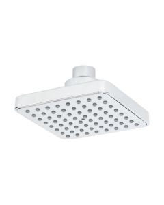 Shower head, square, 1 function, chrome/abs, silver