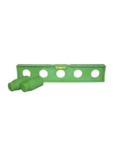 Hydraulic mounting level, 3 compartments, plastic, green, 12/16/20 cm