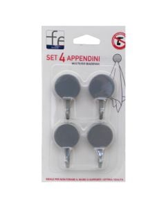 Set me 4 varëse me ngjitje, shumëfunksionale, plastik, shumëngjyrësh, 6 cm