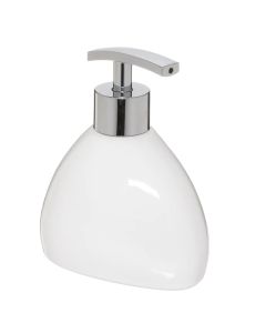 Liquid soap dispenser, ceramic, white, 10.5x7.5xH13 cm