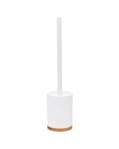 Toilet brush, polyresin, white, 8.8xH38 cm