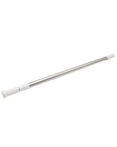 Shower curtain tube, with register, metal, silver, 70-120 cm