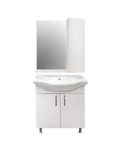 Toilet furniture set, Square, floor mounting, white, 80 cm