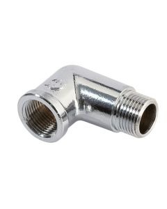 Coupling bracket, brass/chrome, silver, F/M-1/2''