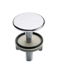 Sink stopper, threaded, chrome, silver, 50 mm