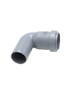Rubber handle, polypropylene, gray, 90° x Ø 32 mm
