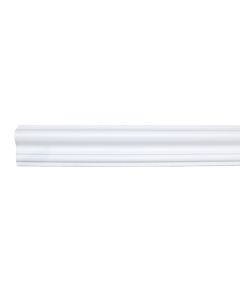 Decorative wall frame, Polystyrene, white, 240x1.8xH 4.3cm