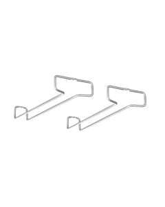Cup holder set, under the shelf, 2 pcs, steel, silver
