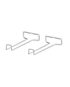 Cup holder set, under the shelf, 2 pcs, steel, silver