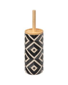 Toilet brush, Canvas, dolomit, black, 37.6x10.5xH10.5 cm