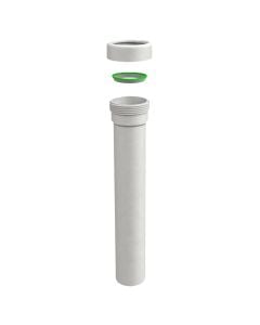 Extension tube, for dishwasher siphon, plastic, white, d-40 X 12.5 cm