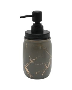 Soap dispenser, Marmolite G, Ceramic, Grey, BlackØ6.5x18 cm