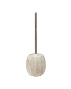 Toilet brush with holder, Nuanse, Ceramic, Beige