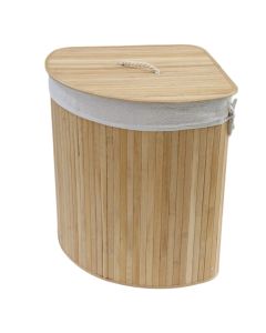laundry basket "Barba S" bamboo material, natural wood color