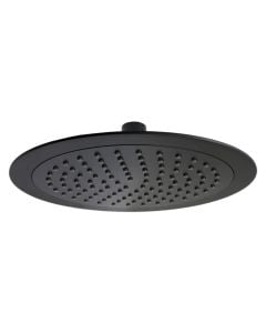 Shower head, Noir, Round, Plastic, Black, Ø24 cm