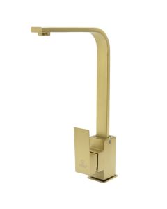 Basin mixer, Prestige, Rectangular, Bronze, Gold