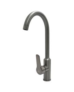 Basin mixer, Round, Bronze, Silver