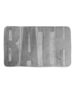 Bath mat, Rectangular, Coton, Grey, 45x70 cm