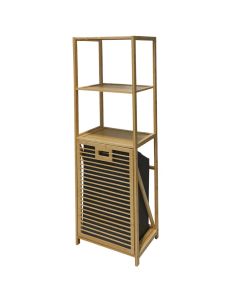 Bathroom furniture, Konan, Bamboo, Natural, 3 levels, 1 drawer, 33x40xH130 cm