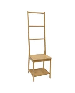 Chair with towel hanger "Dista" bamboo material, 3 levels. Dimensions: H140 x W44 x D39 cm