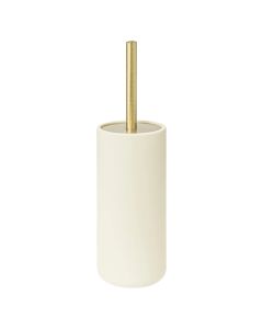 Toilet brush with holder 5FIVE ''Ivoire Duo'' in polyresin color beige, Dimensions : H 35.7 cm x Ø 10.1 cm