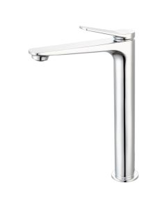 Basin mixer, ''Sound High'' bronze material, silver color, chrome finish, height, H: 28.75 cm