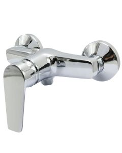 Shower mixer, ''Life'', bronze material, silver color, chrome finish, 1 outlet