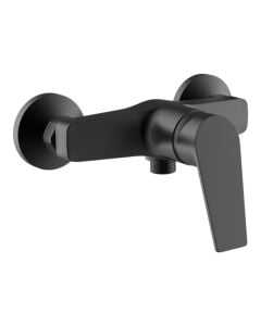 Shower mixer, ''Life black'', bronze material, black color, matte finish, 1 outlet