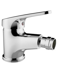 Bidet mixer, ''Mia'', bronze material, silver color, chrome finish, drain included, height, H: 11.6 cm
