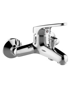 Shower mixer, ''Mia'', bronze material, silver color, chrome finish, 2 outlets