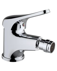 Bidet mixer, ''Joy'', bronze material, silver color, chrome finish, drain included, height, H: 12.4 cm