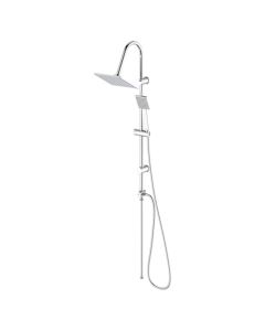 Shower column, ''Wind Square'', inox 304 material, silver color, chrome finish, anti-limestone