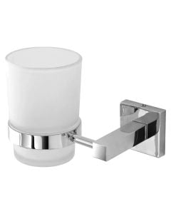 Toothbrush holder ''Rock'' in inox silver color