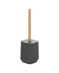 Toilet brush with holder ''Alabama'' in ABS grey color. Dimensions, H : 39.5 cm, W : 10 cm, D : 10 cm