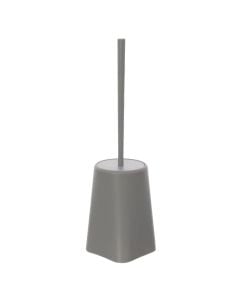 Toilet brush with holder ''Denver'' in plastic grey color. Dimensions, H : 39 cm, W : 10 cm, D : 10 cm