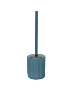 Toilet brush with holder ''Color'' in ceramic blue color. Dimensions, H : 39.5 cm, Ø : 10.8 cm