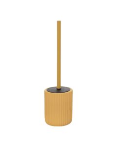 Toilet brush with holder ''Color'' in ceramic yellow color. Dimensions, H : 39.5 cm, Ø : 10.8 cm