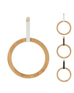 Towel hanger, bamboo, natural wood, H30 x ø21 cm