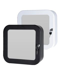 Medicinë cabinet with mirror, inox, black, H32 x W32 x D11.5 cm