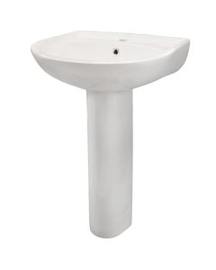 Wash basin, Bianca, floor-mounted, porcelain, white, 48x60xH86.5 cm