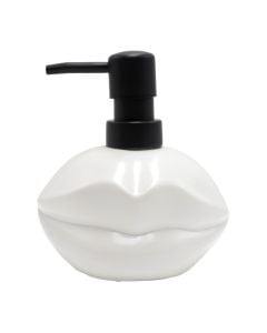 Soap dispenser, ceramic, white, Dia.9xH13 cm