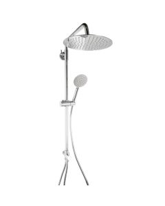 Set of shower head set+ sliding shower, Poseidon, 1 function, stainless steel, silver