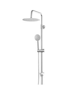 Set of shower head set+ sliding shower, Poseidon Satin, 1 function, stainless steel, silver